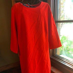 Coral Zippered Back Dress